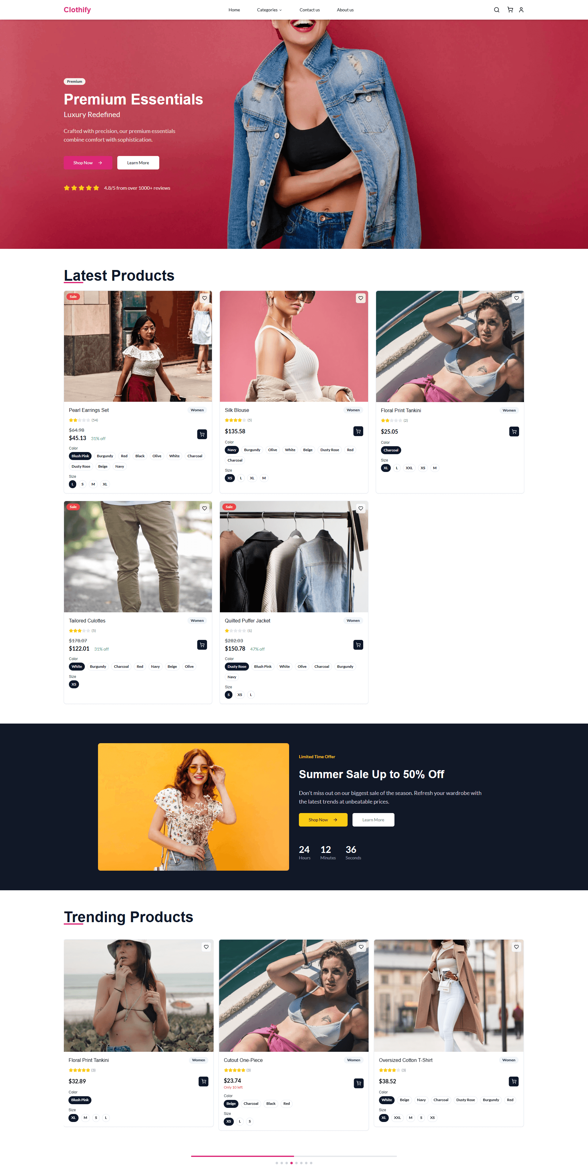 E-Commerce Store – Modern Fashion & Apparel Storefront