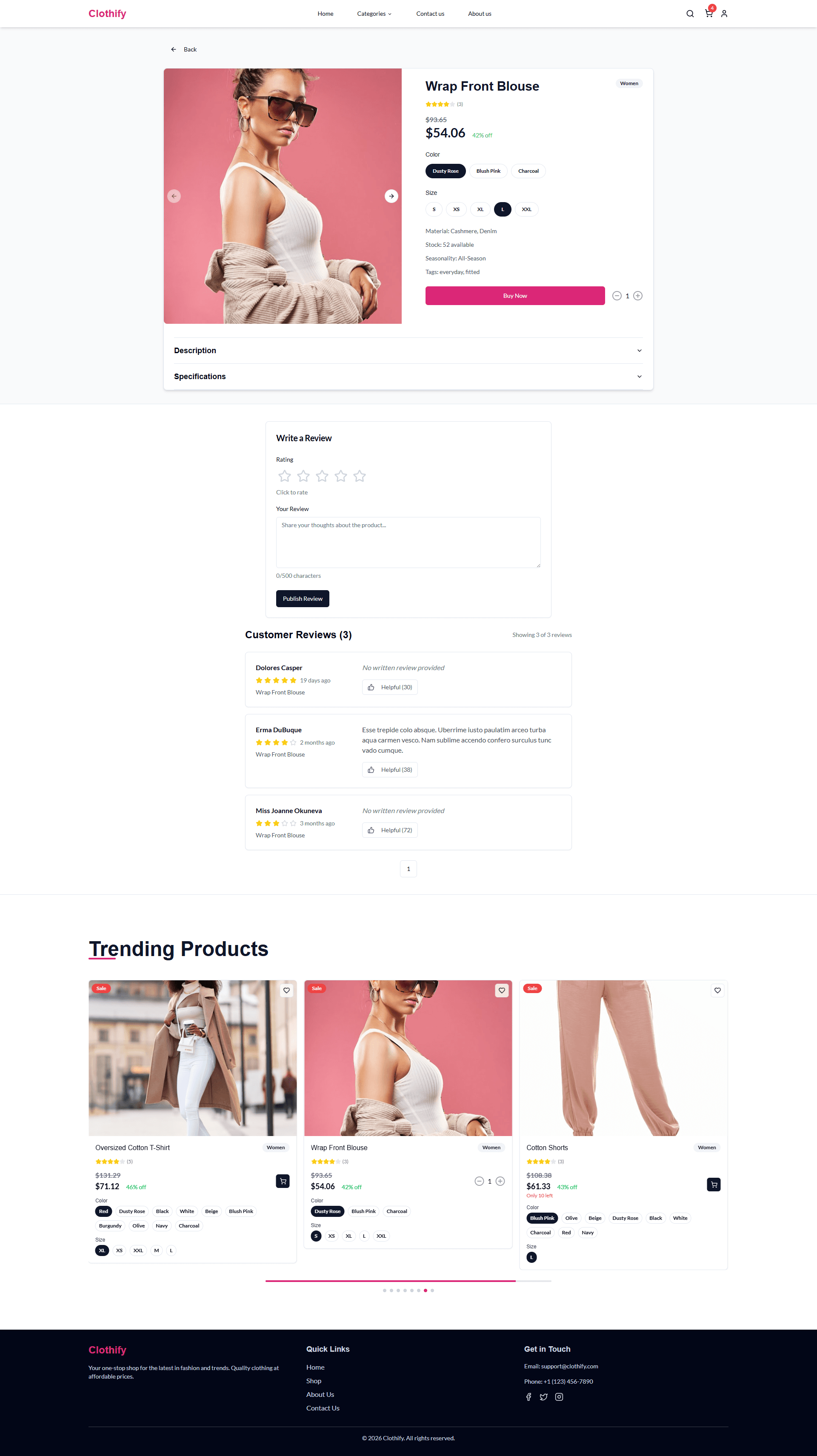 E-Commerce Store – Modern Fashion & Apparel Storefront impact screenshot